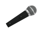 Omnitronic M-60 Dynamisches Gesangsmikrofon mit geschaltetem Band für DJ-Karaoke, inkl. Koffer/Kabel